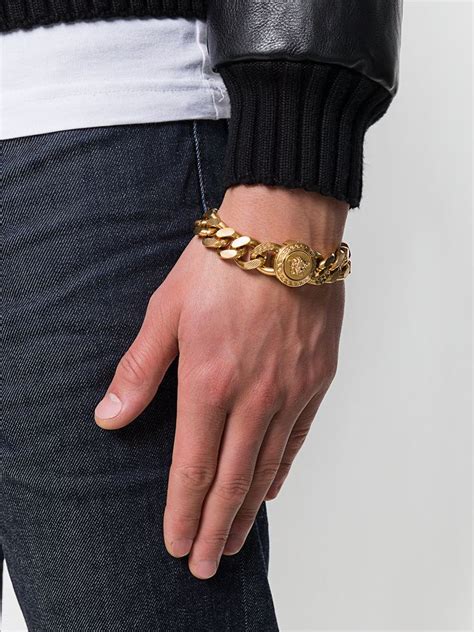 versace mens bracelet silver|Versace bracelet men's gold.